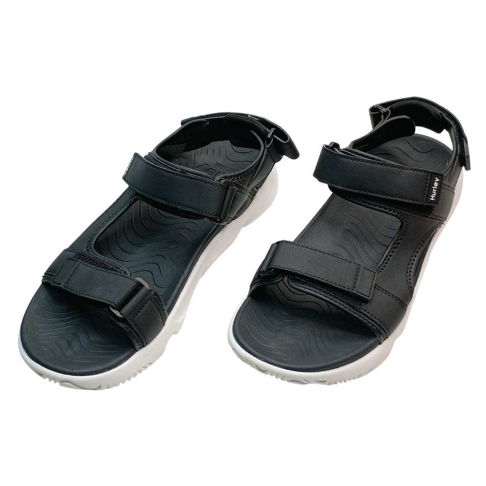 Hurley Oceanside Sport Sandals Men Size 10 Black Adjustable Straps 1961927